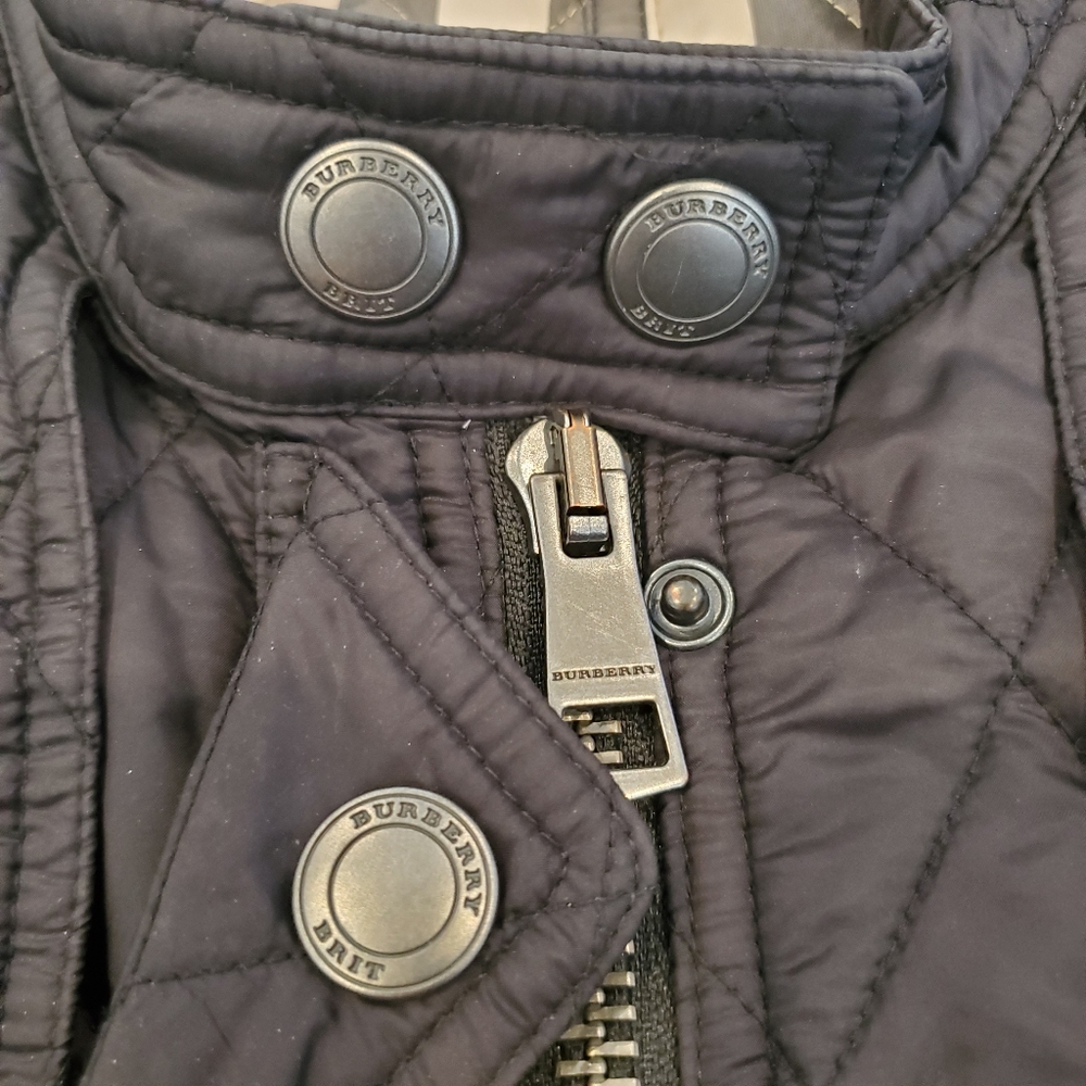 Burberry Black Quilted Jacket Size XS - Picture 6 of 7
